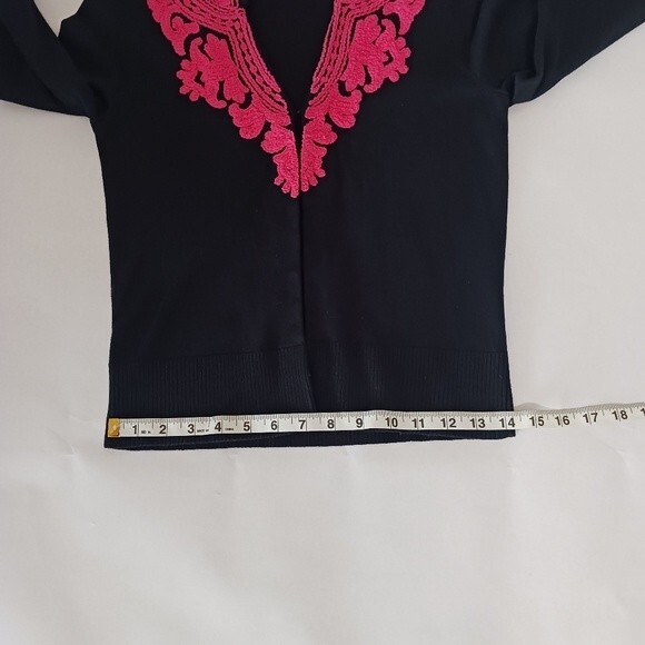 INC International Concepts Women's Black/Pink  Botanica Cardigan Size Small - Picture 7 of 12